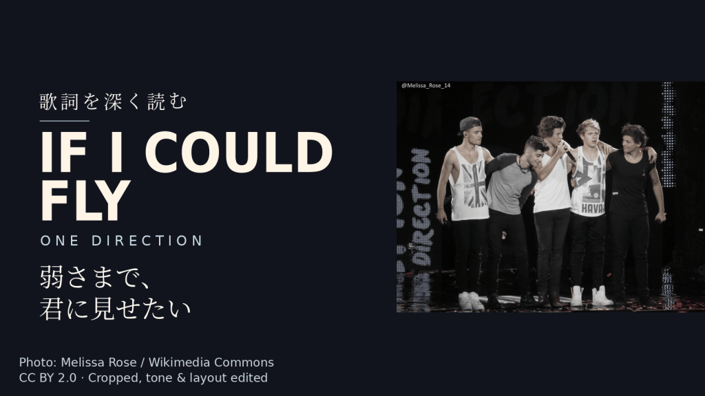 One Direction「If I Could Fly」歌詞解説カバー。弱さまで、君に見せたい
