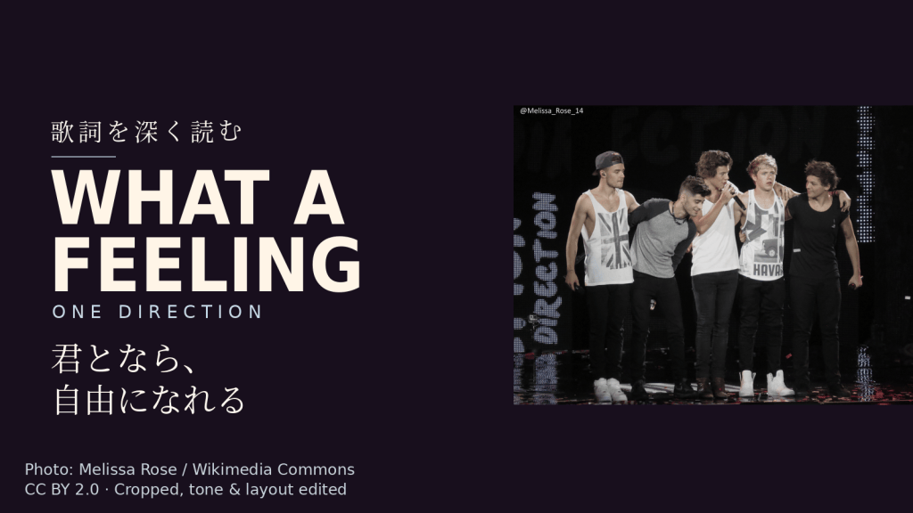 One Direction「What a Feeling」歌詞解説カバー。君となら、自由になれる